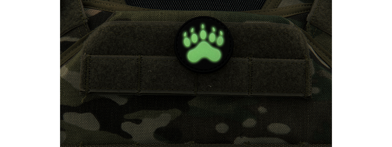 Glow in the Dark Paw PVC Patch