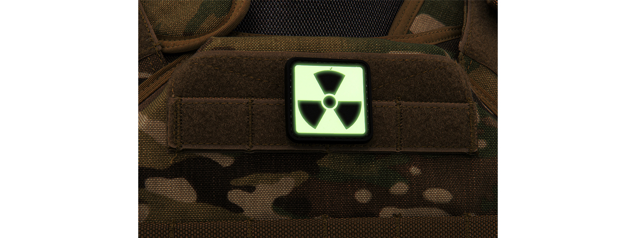 Glow in the Dark Atomic PVC Patch (Background Glow) - Click Image to Close