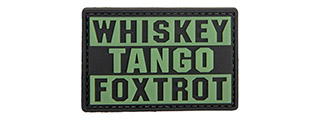 Glow in the Dark "Whiskey Tango Foxtrot" PVC Patch