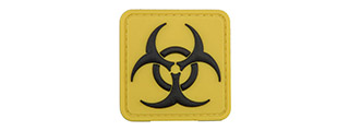 Biohazard Square PVC Patch (Color: Black and Yellow)