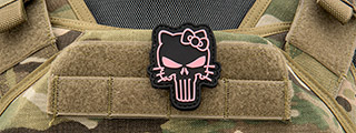 Tactical Hello Kitty PVC Patch (Color: Black/Pink)