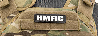 "Head Mother Fucker in Charge" PVC Patch (Color: Black)