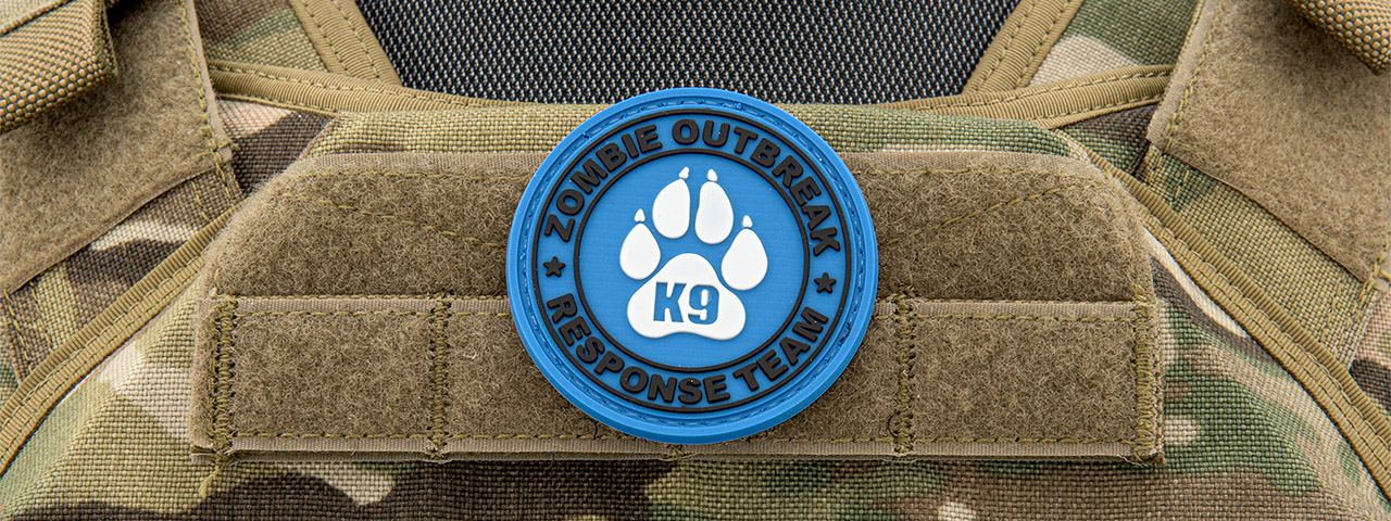 Zombie Outbreak Response Team PVC Patch w/ K9 Paw (Blue Version)