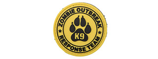 Zombie Outbreak Response Team PVC Patch w/ K9 Paw (Yellow Version)