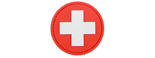 Round Cross Medical PVC Patch (Red Version)