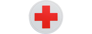 Round Cross Medical PVC Patch (White Version)