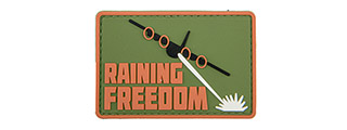 "Raining Freedom" PVC Patch (Color: White)