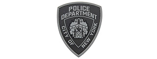 Police Department City of New York PVC Patch (Color: Gray)