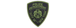Police Department City of New York PVC Patch (Color: OD Green)