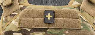 Plus Sign PVC Patch (Color: Tan)