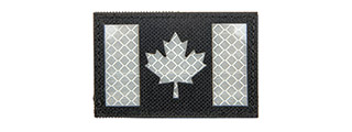 Reflective Canadian Flag Patch (Color: Black and White)