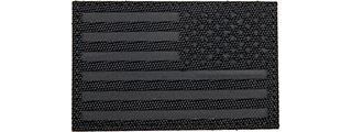 Reflective Fabric Reverse US Flag (Color: Black)