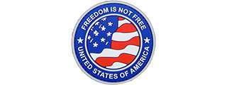Round US Flag w/ "Freedom is Not Free" (Blue Version)