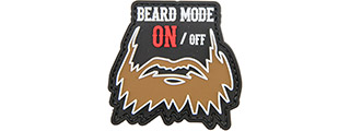 Beard Mode On/Off PVC Patch (Color: Black)