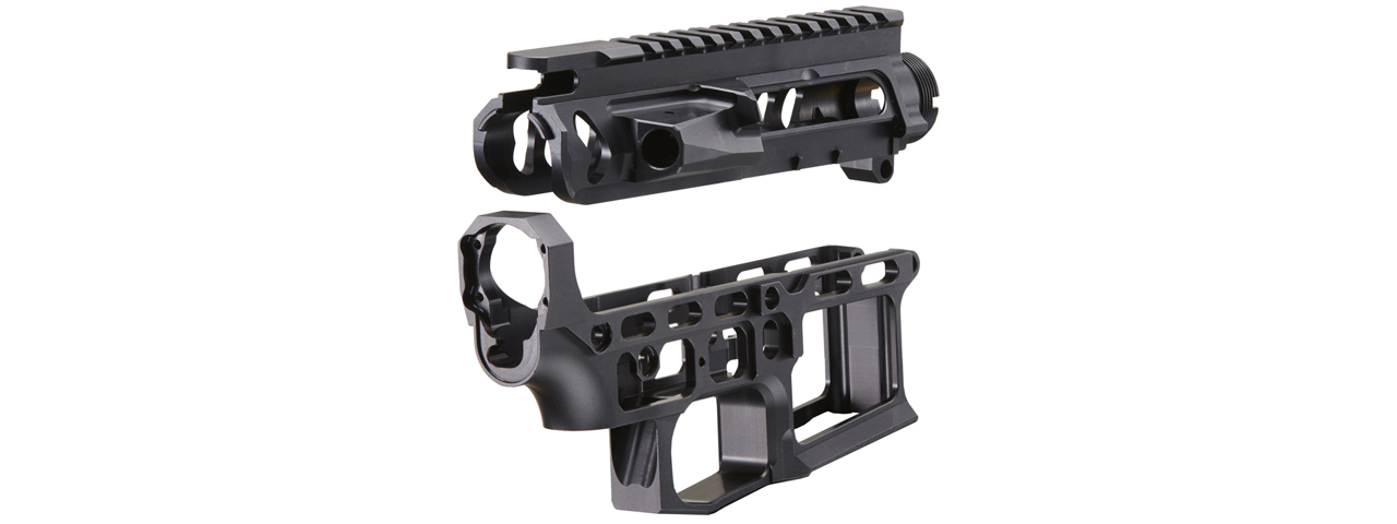 Retro Arms CNC Aluminum AR15 Skeletonized Type C Receiver (Color: Black) - Click Image to Close
