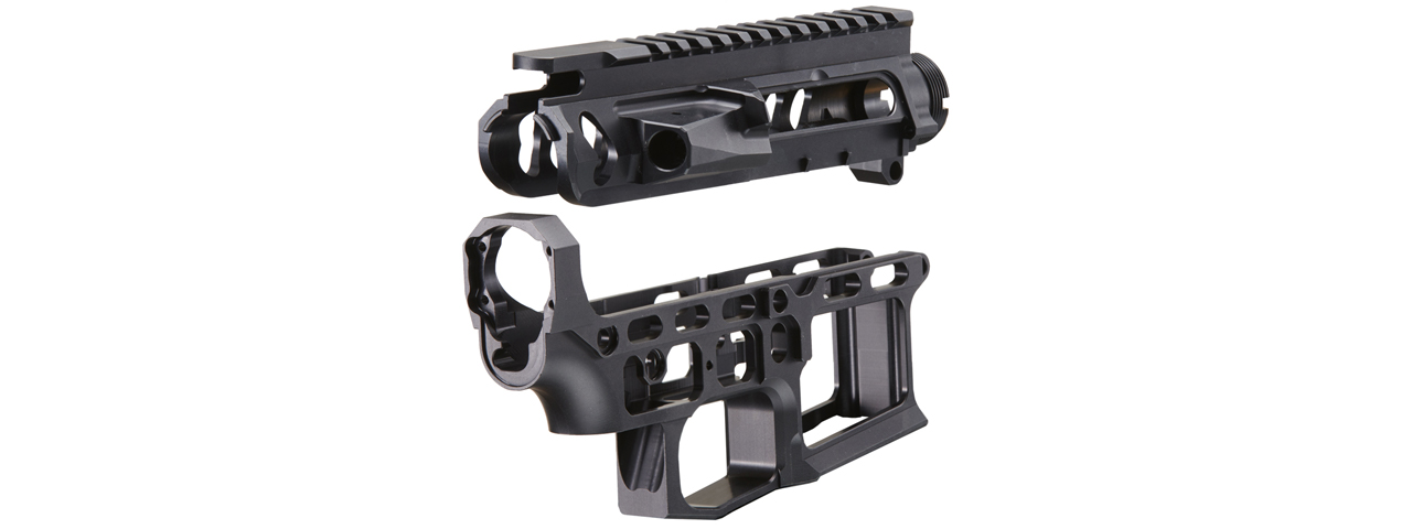 Retro Arms CNC Aluminum AR15 Skeletonized Type C Receiver (Color: Black)