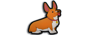 "Einstein" The Space Cowboy Corgi PVC Morale Patch