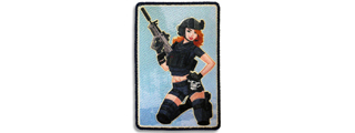 "Jess" The Ginger Black Ops Modern Pin-Up Girl Embroidered Morale Patch