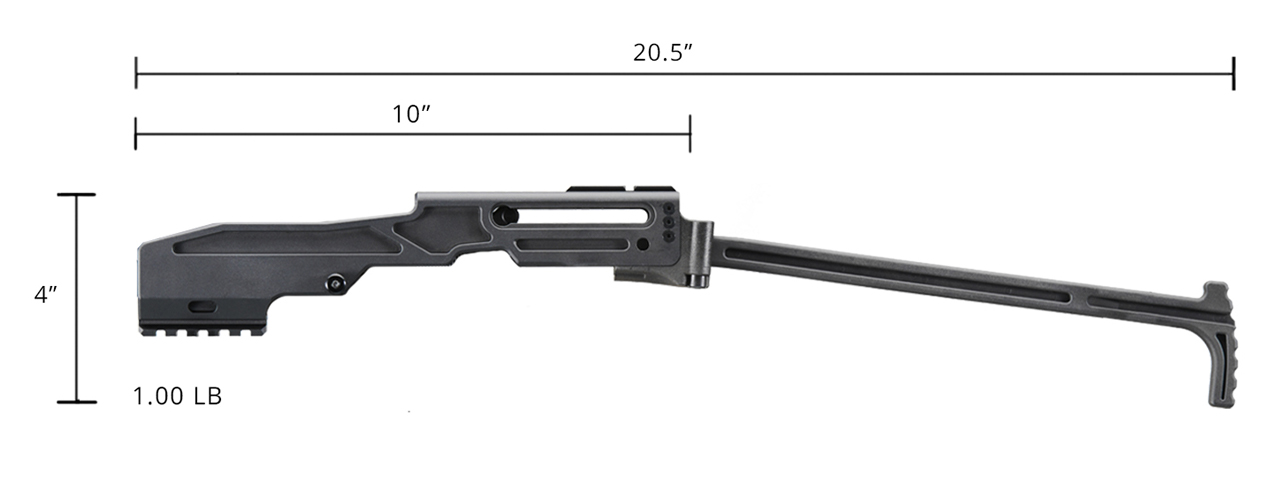 Archwick / Zion Arms PCC Conversion Kit for TM Hi-Capa 5.1 & 4.3 Gas Blowback Airsoft Pistols (Color: Black) - Click Image to Close