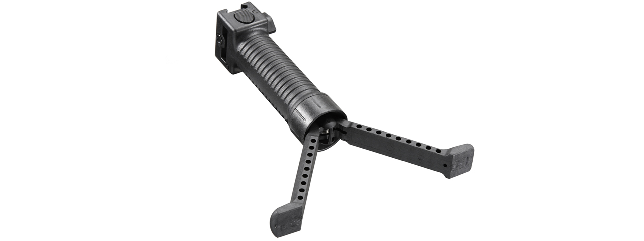 Sentinel Gears Tactical Bipod Fore Grip w/ Hole (Color: Black) - Click Image to Close