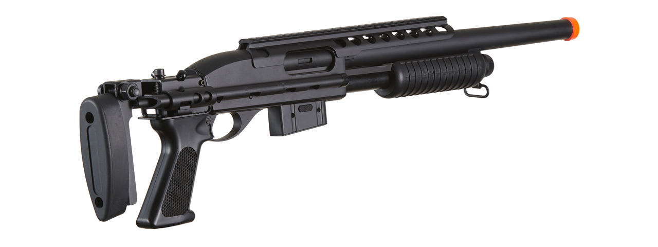 Atlas Custom Works Bravo Full Metal M870 Tactical Tac Shot Airsoft Shotgun (Color: Black)