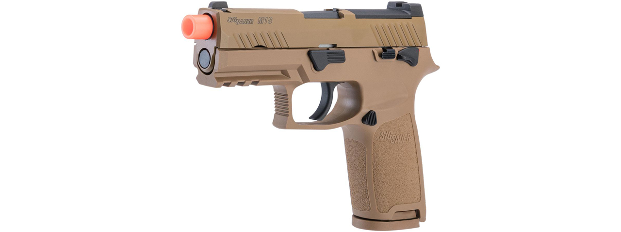 Sig Sauer ProForce P320 M18 MHS Airsoft Gas Blowback Pistol (Color: Tan) - Click Image to Close