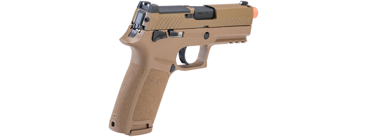 Sig Sauer ProForce P320 M18 MHS Airsoft Gas Blowback Pistol (Color: Tan) - Click Image to Close