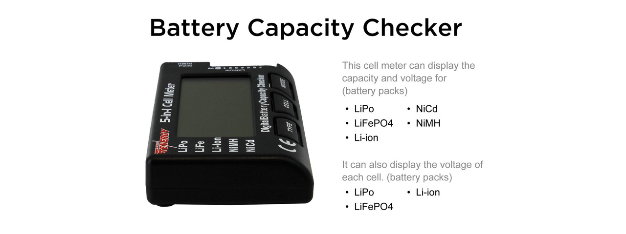 Tenergy 5-in-1 Intelligent Digital Cell Meter