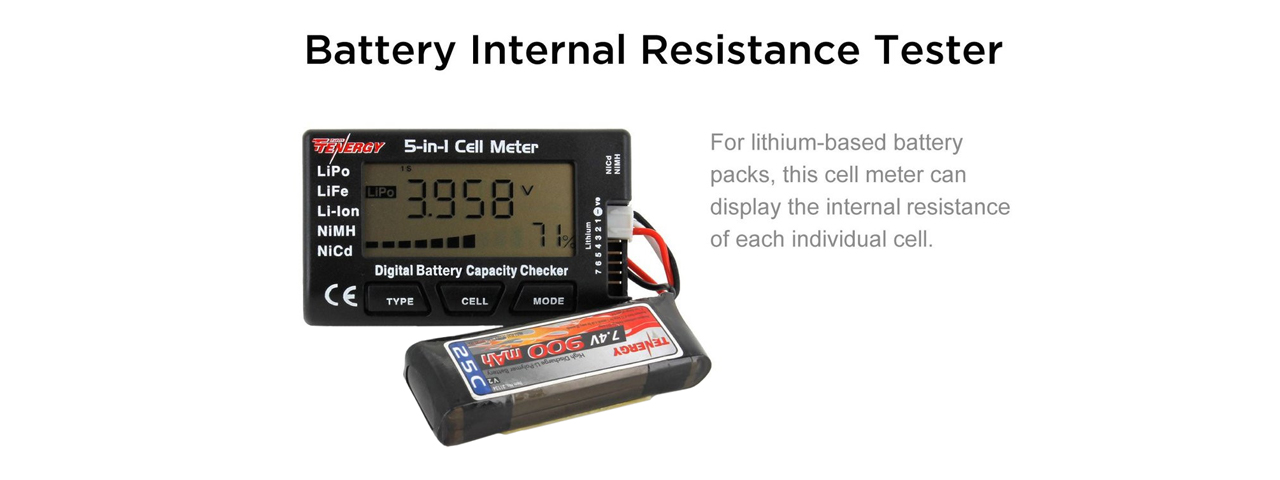 Tenergy 5-in-1 Intelligent Digital Cell Meter