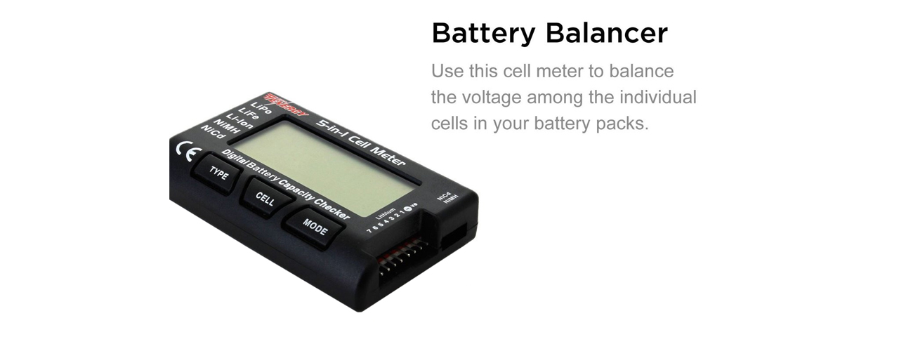 Tenergy 5-in-1 Intelligent Digital Cell Meter - Click Image to Close