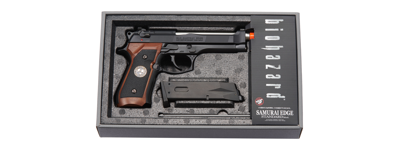 Tokyo Marui Bio Hazard Samurai Edge Standard Model Gas Blowback Airsoft Pistol (Color: Black)