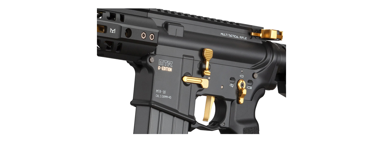 Tokyo Marui MTR16 G-Edition Airsoft Gas Blowback Airsoft Rifle (Color: Black & Gold)