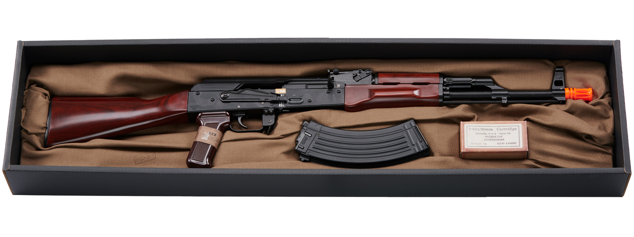 Tokyo Marui AKM ZET System Gas Blowback Rifle (Color: Black / Wood) - Click Image to Close