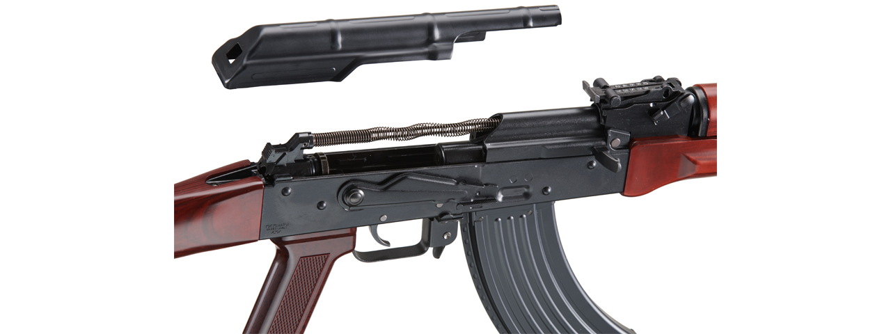 Tokyo Marui AKM ZET System Gas Blowback Rifle (Color: Black / Wood) - Click Image to Close