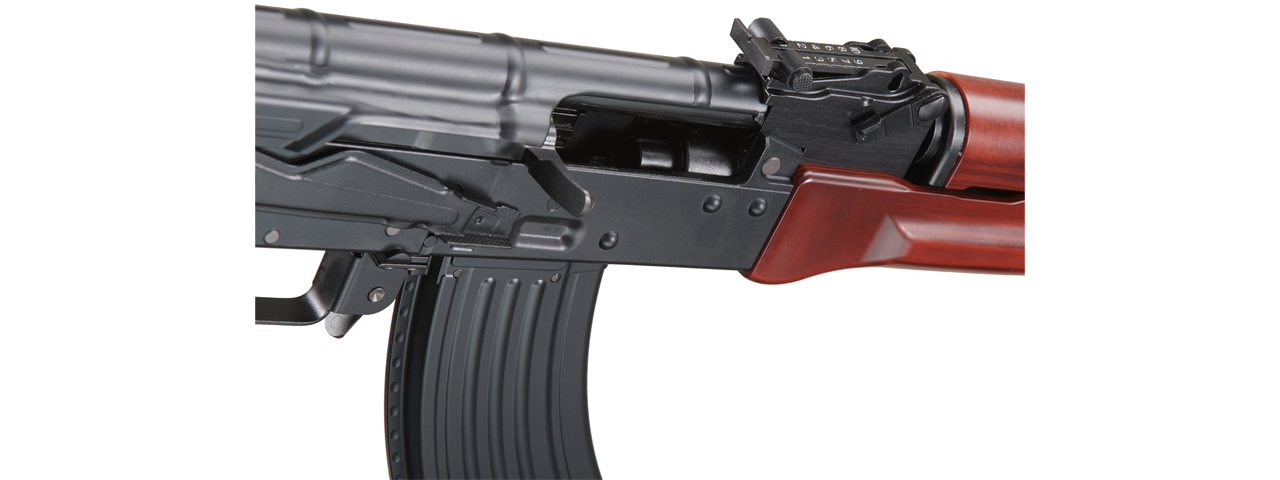 Tokyo Marui AKM ZET System Gas Blowback Rifle (Color: Black / Wood) - Click Image to Close