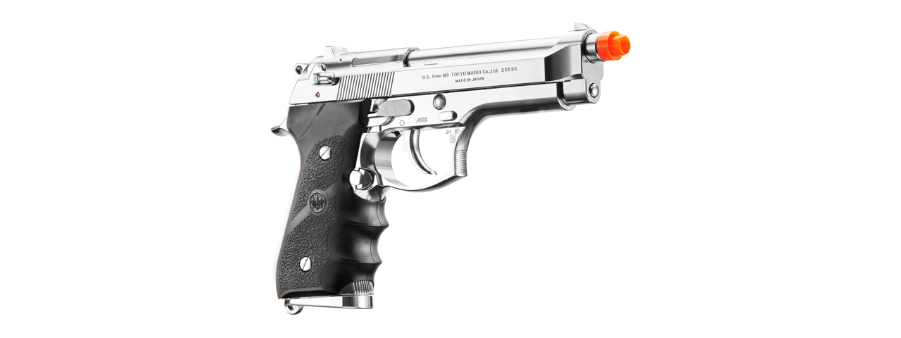 Tokyo Marui M92F Chrome Stainless Finishing Airsoft Gas Blowback Pistol (Color: Chrome)