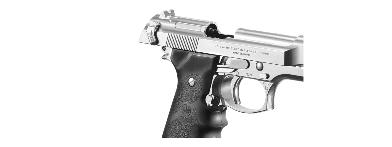 Tokyo Marui M92F Chrome Stainless Finishing Airsoft Gas Blowback Pistol (Color: Chrome)