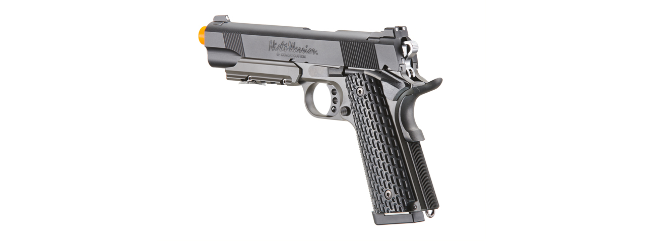 Tokyo Marui Night Warrior 1911 Hi-Kick Gas Blowback Airsoft Pistol (Color: Black & Gray) - Click Image to Close