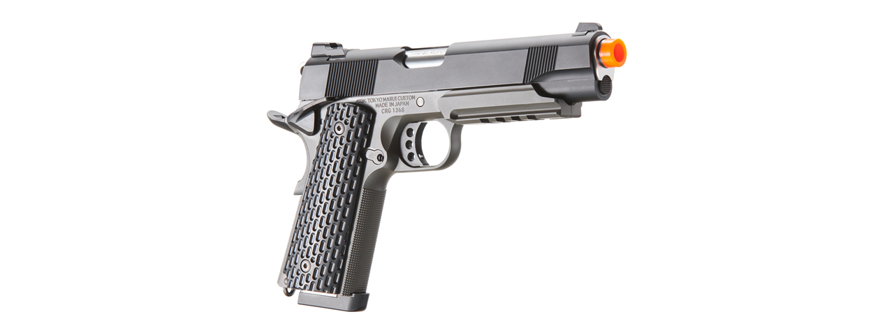 Tokyo Marui Night Warrior 1911 Hi-Kick Gas Blowback Airsoft Pistol (Color: Black & Gray) - Click Image to Close