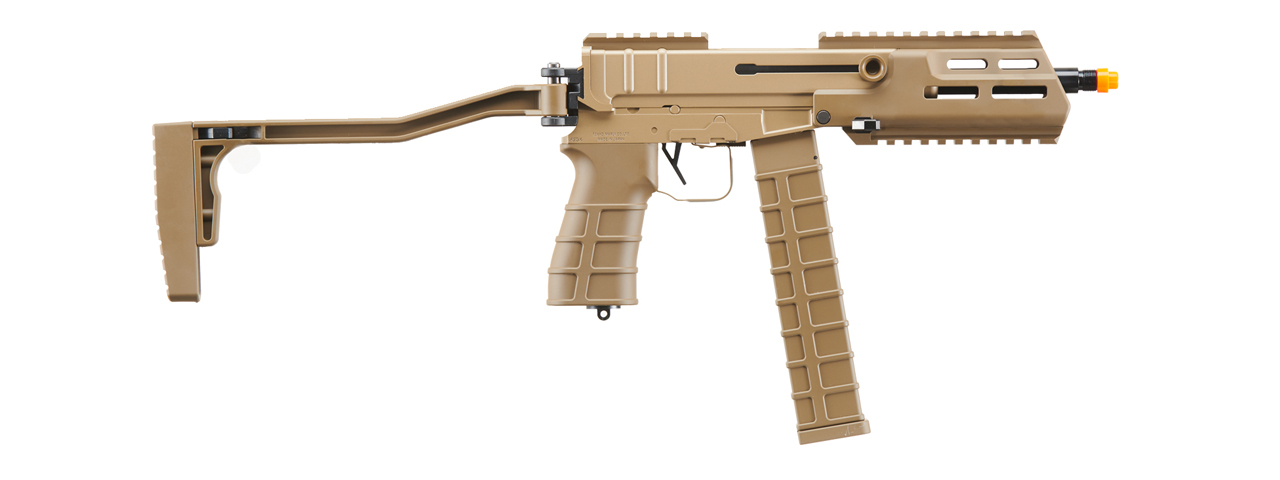 Tokyo Marui Scorpion Mod D Airsoft Electric Sub Machine Gun (Color: Flat Dark Earth) - Click Image to Close