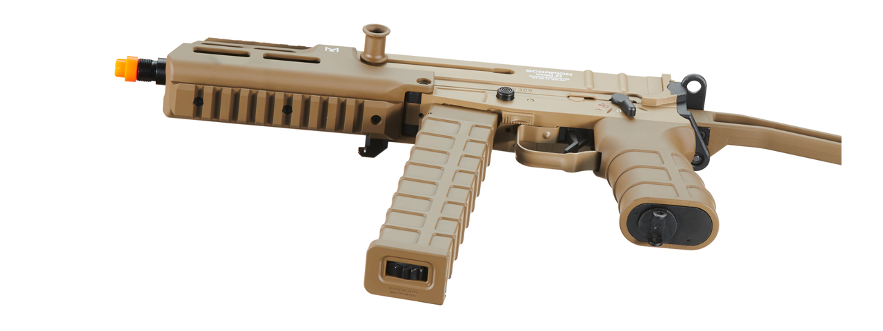 Tokyo Marui Scorpion Mod D Airsoft Electric Sub Machine Gun (Color: Flat Dark Earth) - Click Image to Close