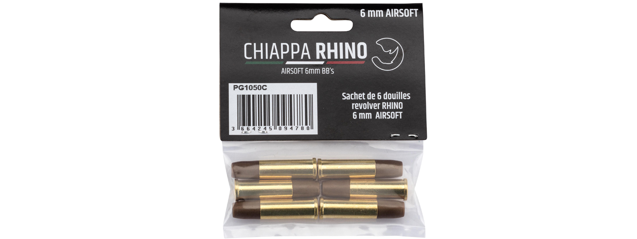 Chiappa Rhino Set of 6 Casings for CO2 Airsoft Revolver - Click Image to Close