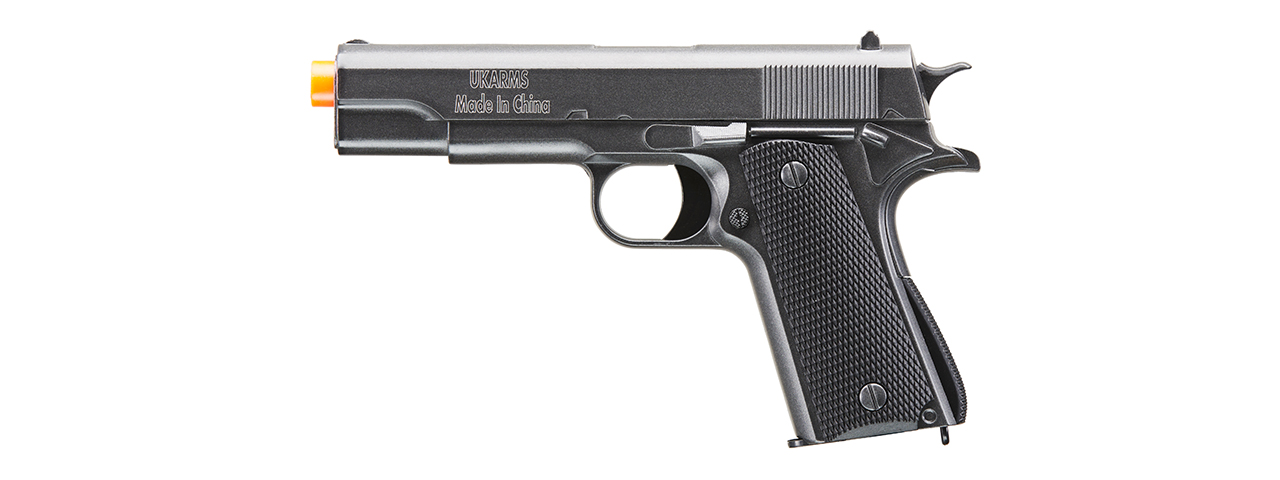 UK Arms 1911 Alloy Series Spring Airsoft Pistol (Color: Silver Gray) - Click Image to Close