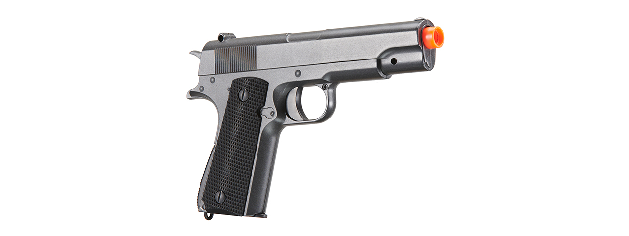 UK Arms 1911 Alloy Series Spring Airsoft Pistol (Color: Silver Gray)