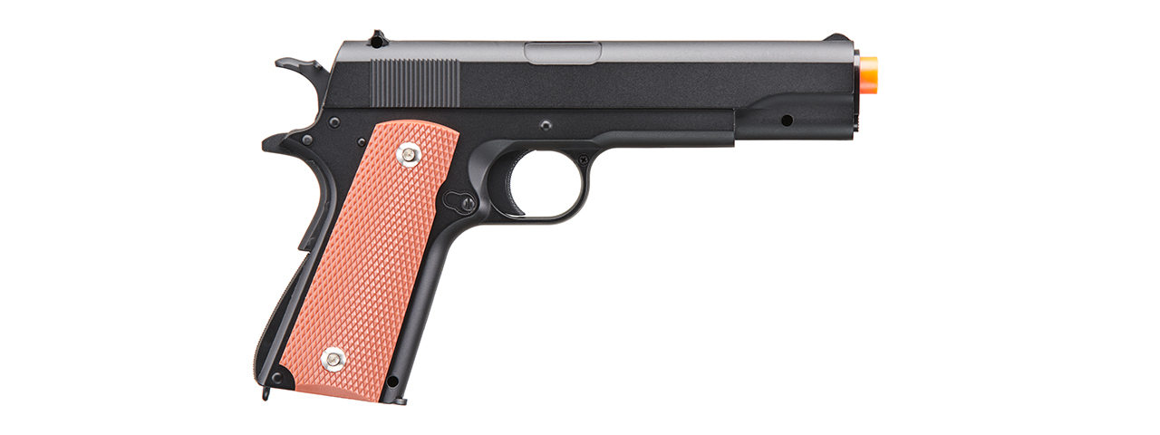 UK Arms 1911 Heavyweight Series Airsoft Spring Pistol (Color: Black) - Click Image to Close