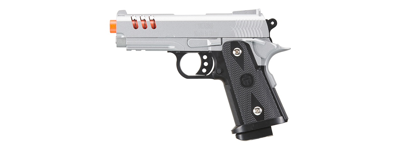 UK Arms 2011 Compact Heavyweight Series Airsoft Spring Pistol (Color: Silver)