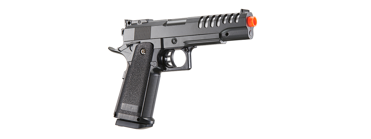 UK Arms 2011 Alloy Series Airsoft Pistol w/ Wavey Stippling (Color: Silver Gray) - Click Image to Close