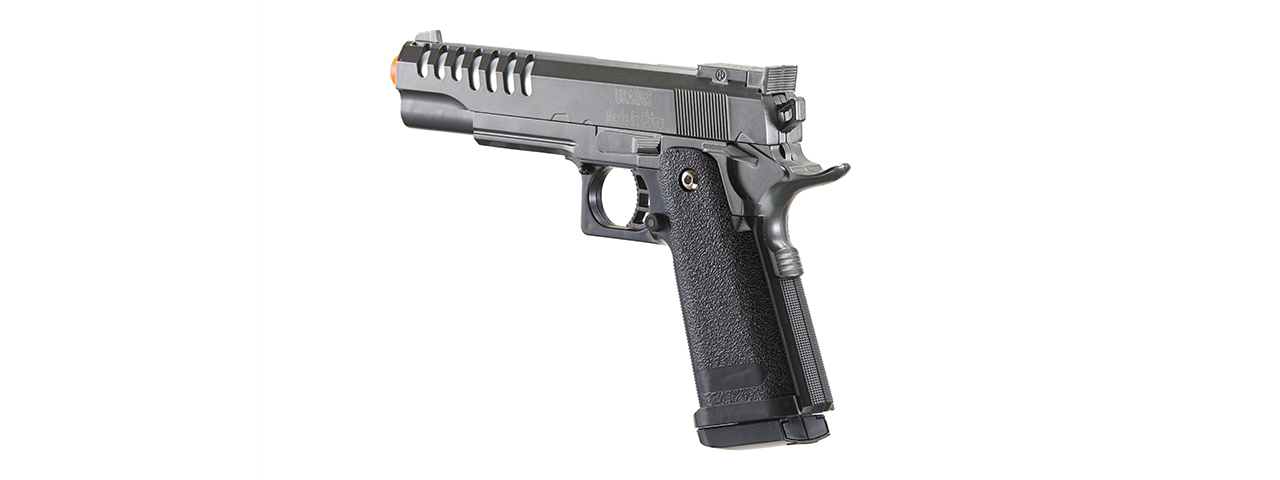 UK Arms 2011 Alloy Series Airsoft Pistol w/ Wavey Stippling (Color: Silver Gray) - Click Image to Close