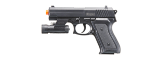 UK Arms V1918A Spring Powered Airsoft Pistol w/ Laser & Light (Color: Black)