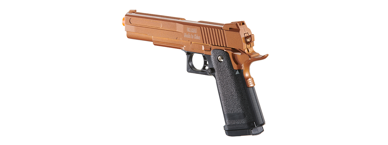UK Arms 2011 Alloy Series Spring Airsoft Pistol (Color: Gold) - Click Image to Close